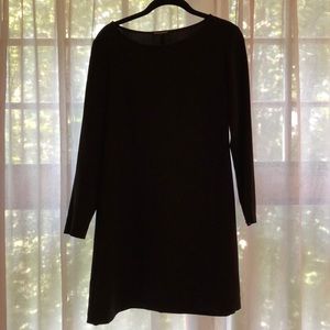 American Apparel Black Long-sleeve Shift Dress